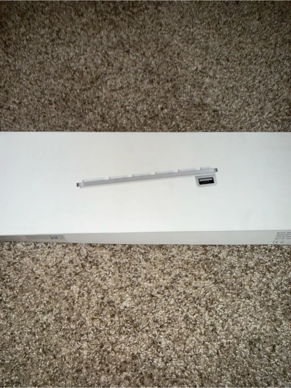 Apple White and Silver Wired USB Keyboard with Numeric Keypad